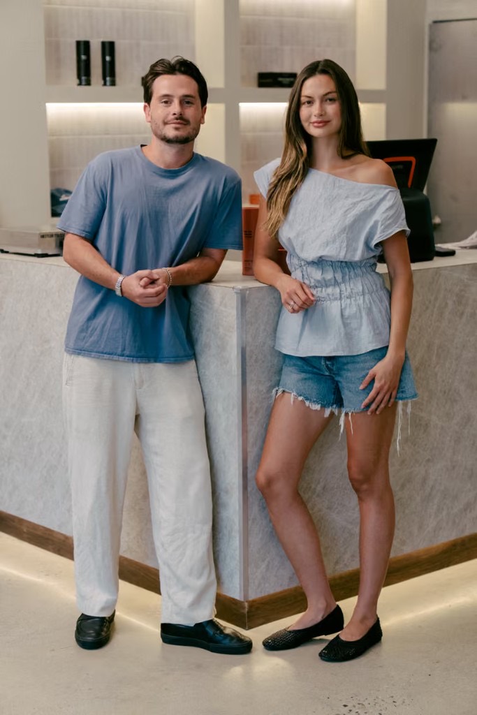 Ben Razin and Ireland McCaughey at the Launderette counter