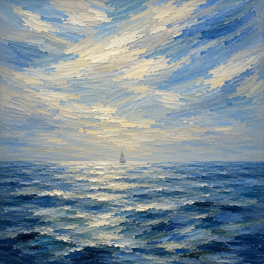 Sailboat on open water